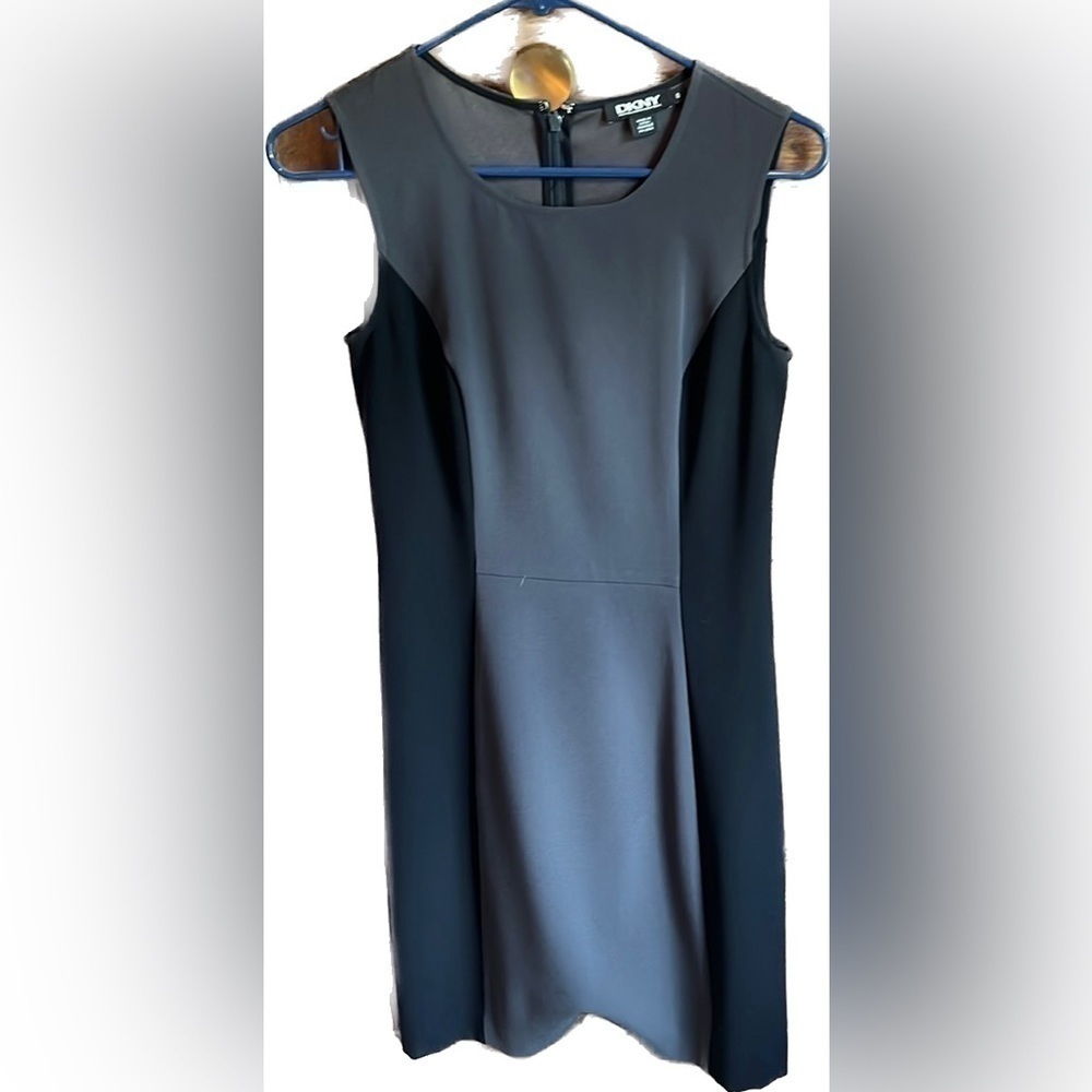 DKNY black and grey sheath dress, classic, size 0